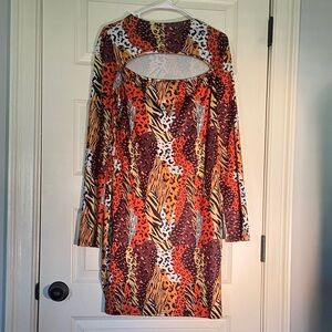 Multicolor Animal Print Dress